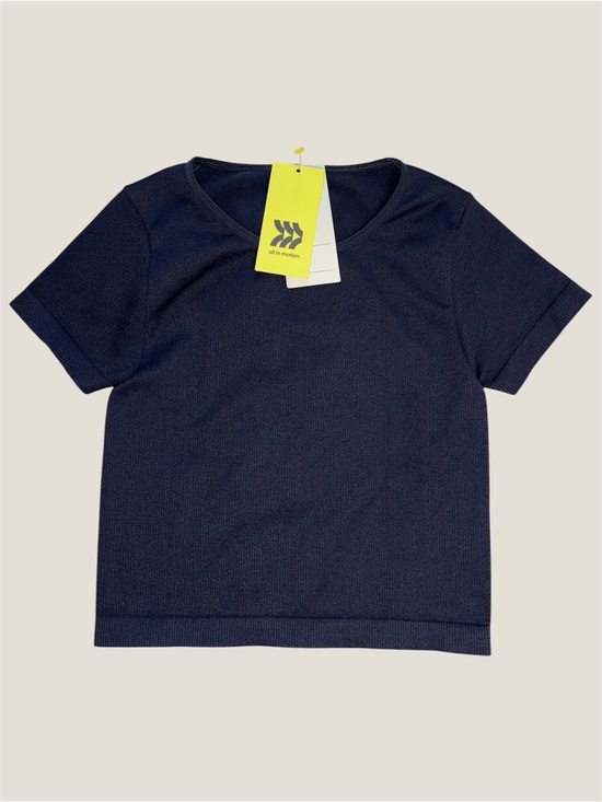 all in motion Tops - All In Motion Navy Short Sleeve Moisture Wicking Crop Tee